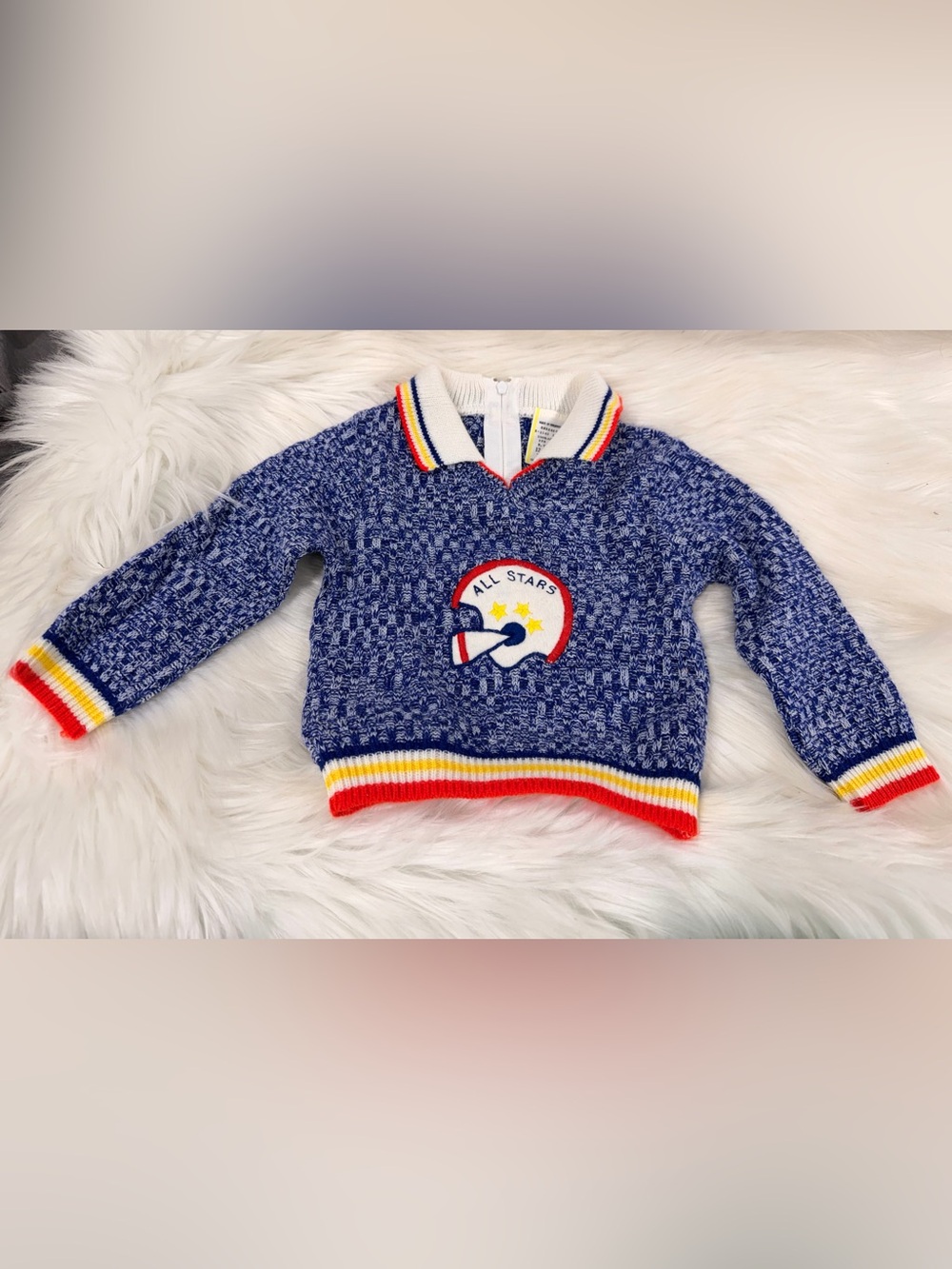 VTG Baby Togs knit sweater All Stars 12 months